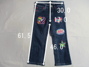 BA230[RONI JEANS]ro knee adjustment have stretch up like Denim pants woman .. blue 24-25 (120?)