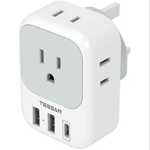 変換プラグ bfタイプ TESSAN 海外用 コンセント Type-Cポート付き