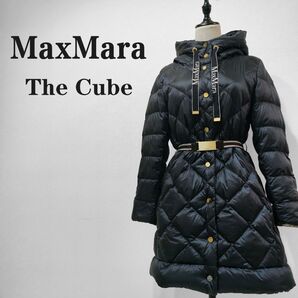 【未使用級】MaxMara リバーシブル テクニカル キャンバス ダウンジャケット 黒