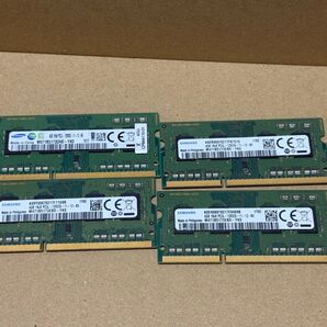 サムスン 1Rx8 PC3L-12800S 4GB 4枚 セット DDR3L ノートパソコン用メモリ SAMSUNG