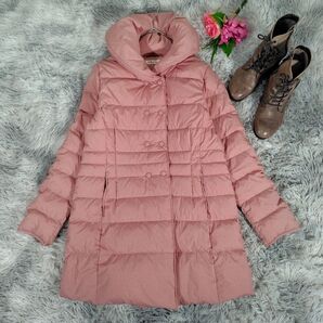 ゴールデンベア◎ダウンジャケット ダウンコート 未使用級 ショールカラー お洒落