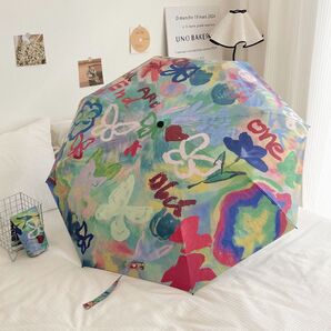 晴雨兼用傘 折り畳み傘 日傘 UVカット 雨傘 可愛い コンパクト 花柄 丈夫 断熱 カラフル 蝶々 断熱