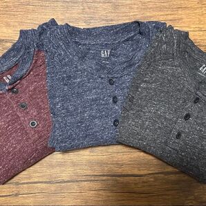 【GAP】ヘンリーネックシャツ S 3枚セット
