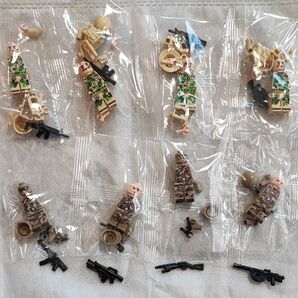 レゴ互換 特殊部隊 ミリタリー ミニフィグ 8体セット パーツ武器多数【A】