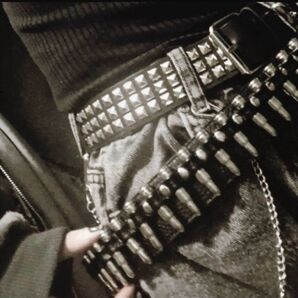 【人気商品!】ロック ビジュアル ハードコア パンク V系 グランジ Y2K 弾丸 ベルト