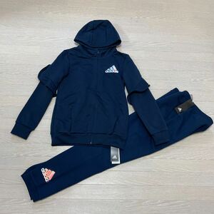  new goods adidas Adidas Kids Junior girl jersey top and bottom set setup navy size 160 new goods unused tag attaching 