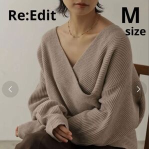 【Re:Edit】リエディ トップス ニット セーター リブニット M size