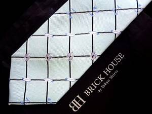 ☆【新品】☆2782 在庫処分セール【刺繍・盆栽・草履】ブリックハウス「BRICK　ＨＯＵＳＥ」ネクタイ