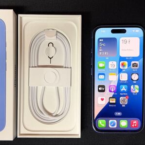 ★中古 iPhone16 128GB ウルトラマリン(青)(バッテリー残100%)(保証 2025年12月6日迄) ★