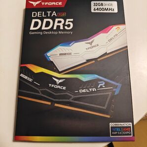 T-FORCE DELTA RGB DDR5 32GB (2x16GB) 6400MHz デスクトップメモリ ホワイト