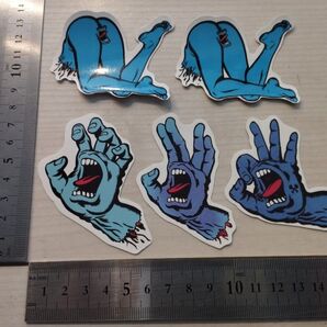 SANTACRUZステッカー 5枚セット 防水 サンタクルーズ スノーボード スケートボード カーステッカー バイクステッカー