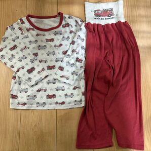 消防車デザイン パジャマ 120センチ 長袖