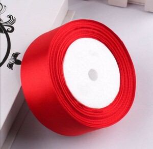 リボン 赤 4cm 装飾 デコレーション テープ カーリング 