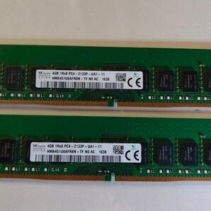 DDR4 2133MHz 合計8GB 4GBメモリ 2枚セット デスクトップPC用 動作確認済み