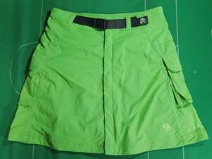 ^ mountain hardware stretch nylon material pleat LAP skirt light green S/P(JP-M) beautiful goods!!!^