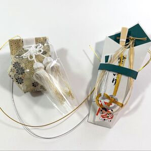 格安!【新品美品】お宮参り小物 熨斗扇子 お守り袋(金蘭) 男の子 NO.15