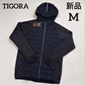 新品 TIGORA メンズ 陸上 ランニング 中綿ウインドブレーカージャケット Mサイズ