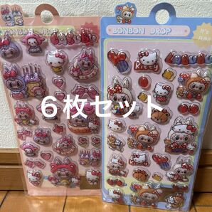 6枚セット ボンボンドロップシール シール
