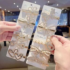 ヘアピン ヘアクリップ かわいい パール ヘアアクセサリー 10本セット