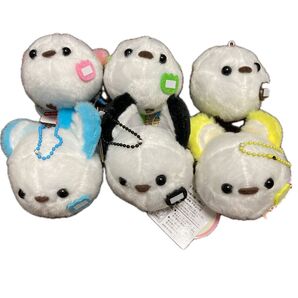 ふくふくシマエナガ カラーバッジ VMC マスコットぬいぐるみ 6種セット《新品》