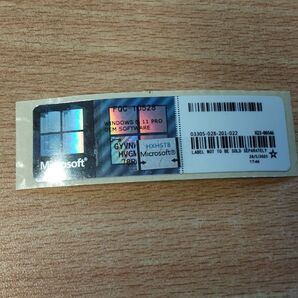 Windows 11 Pro プロダクトキー COAシール 正規版未使用品 当日発送可 1枚
