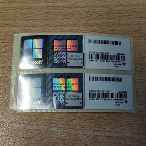 Windows 11 Pro プロダクトキー COAシール 正規版未使用品 当日発送可 2枚