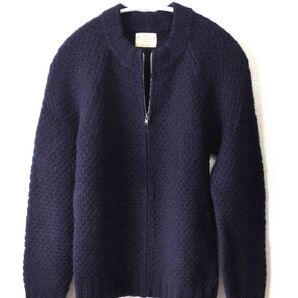 フルジップ ニットカーディガン ネイビー