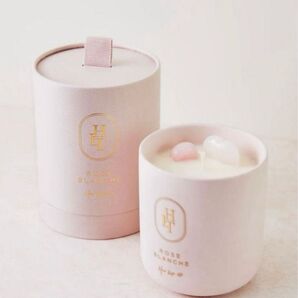 SELF LOVE CRYSTAL CANDLE -ROSE BLANCHE -