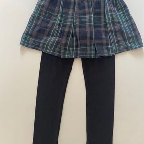 any FAM☆チェック柄スカッツ 130サイズ☆グリーン