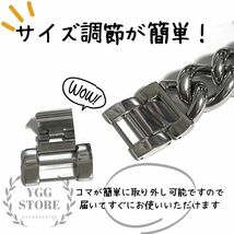 YGG★アップルウォッチ 極太 チャンキー チェーン ステンレス バンド ベルト 38 40 41 銀 シルバー 9 8 7 6 5 4 3 SE 対応 ボリューム_画像4