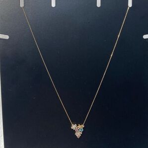 テイクアップ K10 ネックレス ダイヤモンド カラーストーン