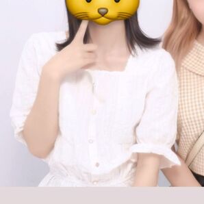 【着用画像】ブラウス トップス チュニック ホワイト 白