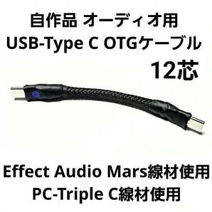 自作品 オーディオ用 USB type-c OTGケーブル(12芯)