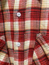70's ヴィンテージ BIG MAC ネルシャツ 長袖シャツ チェックシャツ 赤 JCPenney SMALL 14-14.5 ビッグマック USAヴィンテージ /USA vintage_画像6