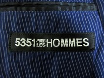 定価31,900円 2014SS 5351 POUR LES HOMMES ナチュラルワッシャー 1BSJK シャドウストライプ 1つボタン テーラードジャケット_画像5