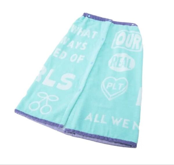 【新品未使用タグ付き】ピンクラテ ロゴ入り ラップタオル 75.5cm プールタオル 女の子 水泳 スイミング 巻きタオル