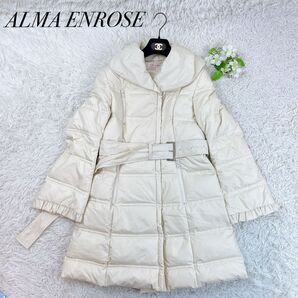 HANAEMORI ALMA EN ROSE ダウンジャケット 白 38 ベルト