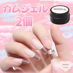 ガムジェル ネイルチップ 強力接着ジェル ネイル グミジェル x2 Nail Tip GUM gel