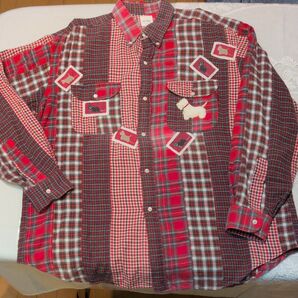 カールヘルム チェック柄シャツ 長袖 犬柄 スコティッシュテリア