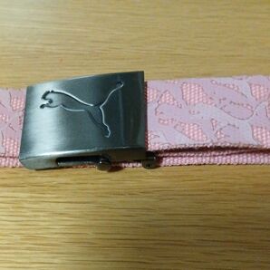 PUMA プーマ ベルト ピンク ロゴ カジュアル