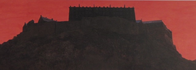 Haruo Kitano, [Edinburgh Schloss], Aus einer seltenen Sammlung von Rahmenkunst, Neuer Rahmen inklusive, In guter Kondition, Porto inklusive, Malerei, Ölgemälde, Natur, Landschaftsmalerei