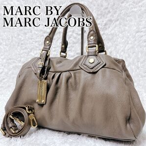 MARC JACOBS archive bag トープブラウン 00s y2k レザー 肩掛け ショルダー ハンドバッグ 2WAY