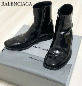 ★BALENCIAGA バレンシアガ サイドジップブーツ スクエアトゥ 41 即決★