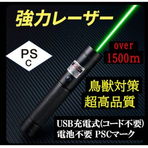 USB充電式 電池不要 レーザーポインター グリーン緑色 強力光線 カラス撃退 ネコおもちゃ 現場指示 高評価です