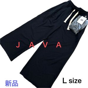 JAVA/スウェット ワイドパンツ BLACK Lsize新品(タグ付き)