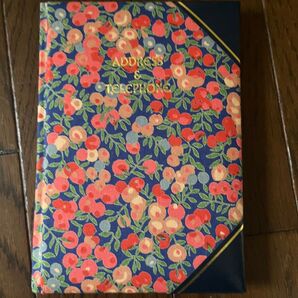 新品 リバティ アドレスブック 布張り