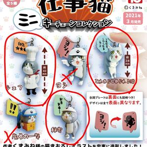 仕事猫 ミニキーチェーンコレクション 3種セット