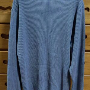 5L 未使用品 リブニット タートルネック セーター ブルー系 大きいサイズ
