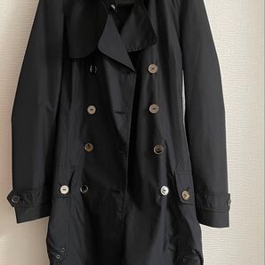 ZARA BASIC ザラベーシック ナイロントレンチコート レインコート ブラック 軽量 シルバーボタン