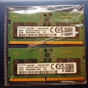 中古 Samsung DDR5 8GB × 2 16GB DDR5 - 4800 メモリ SODIMM ミニPC ノート